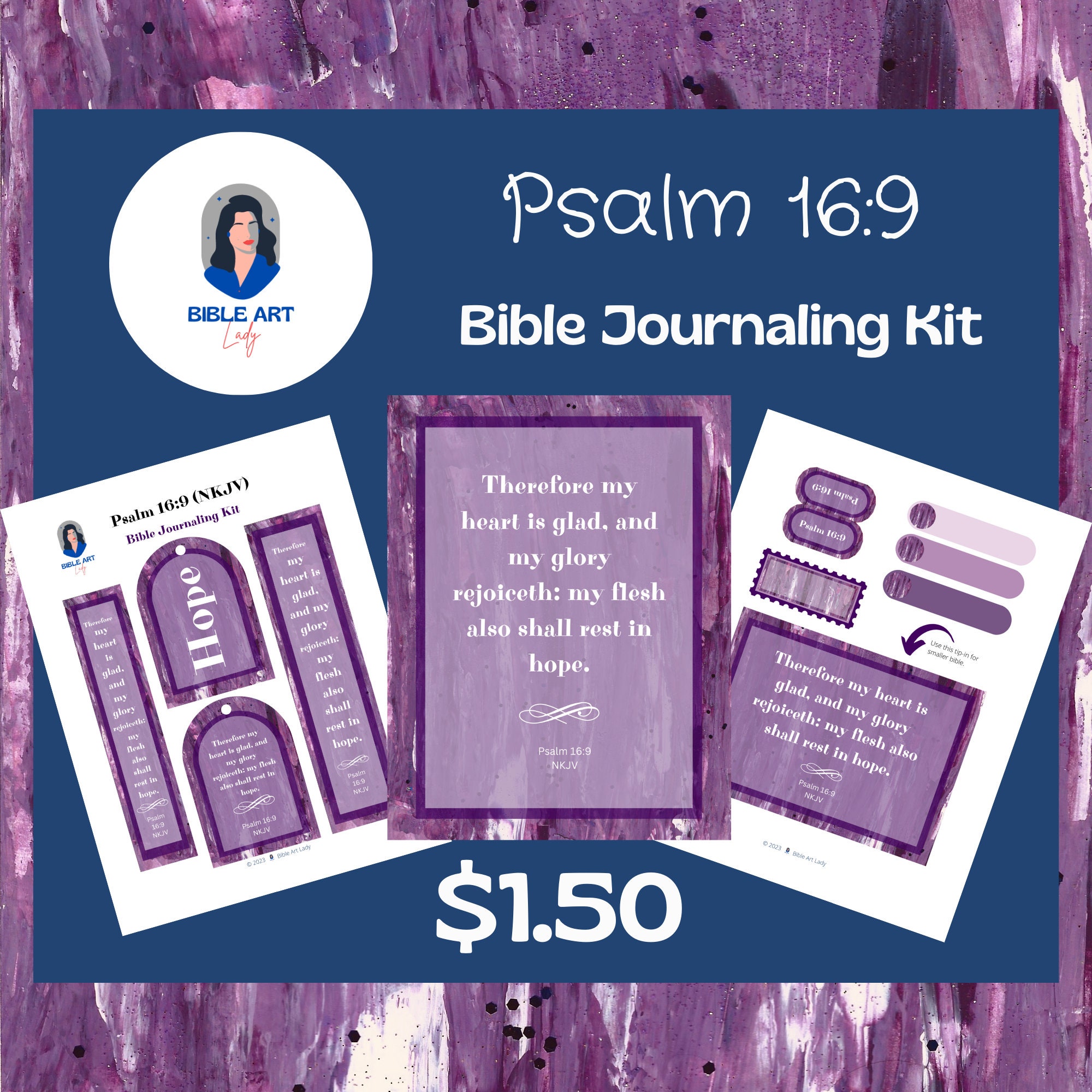 Psalm 16:9 NKJV Bible Journaling Kit 