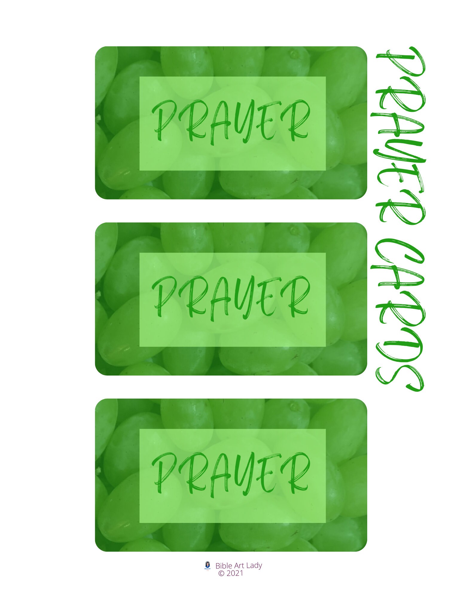 Blank Prayer Cards (green) Printable - Etsy