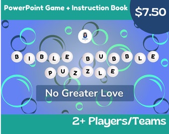 No Greater Love  - Bible Bubble Puzzle (2+ players or teams) PowerPoint Game