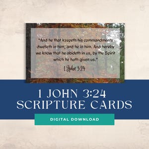 1 John 3:24 (KJV) printable Scripture Cards