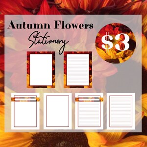 Autumn Flowers Stationery
