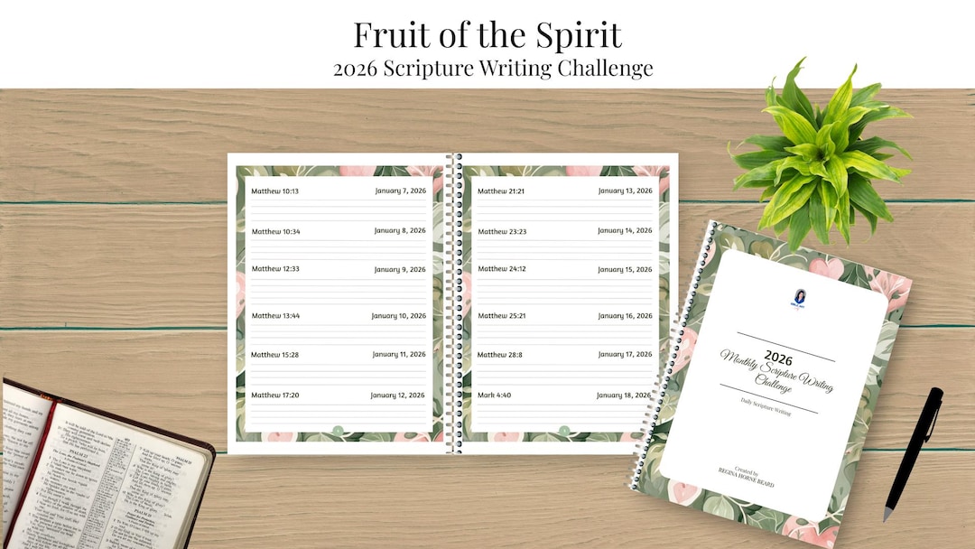 Fruit of the Spirit 2026 Scripture Writing Challenge | 365-day Bible ...