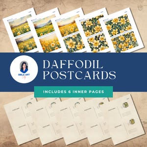 Gerechtigkeit in Christus Narzisse Postkarten für Journaling