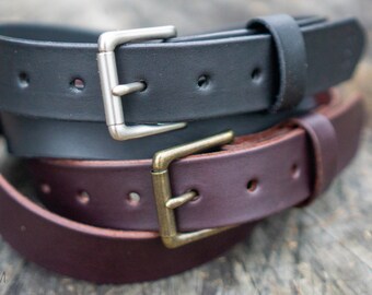 Full Grain Leather Belts, Italian Leather Belt, Wickett and Craig Belt, 1.25" Leather Belt,