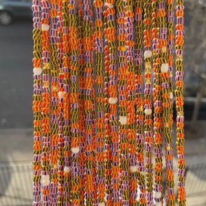 Ghana waist beads/ women waist beads/ African waist beads/ waist beads/ tie on waist beads/ up 50 inches long. Earthly tone