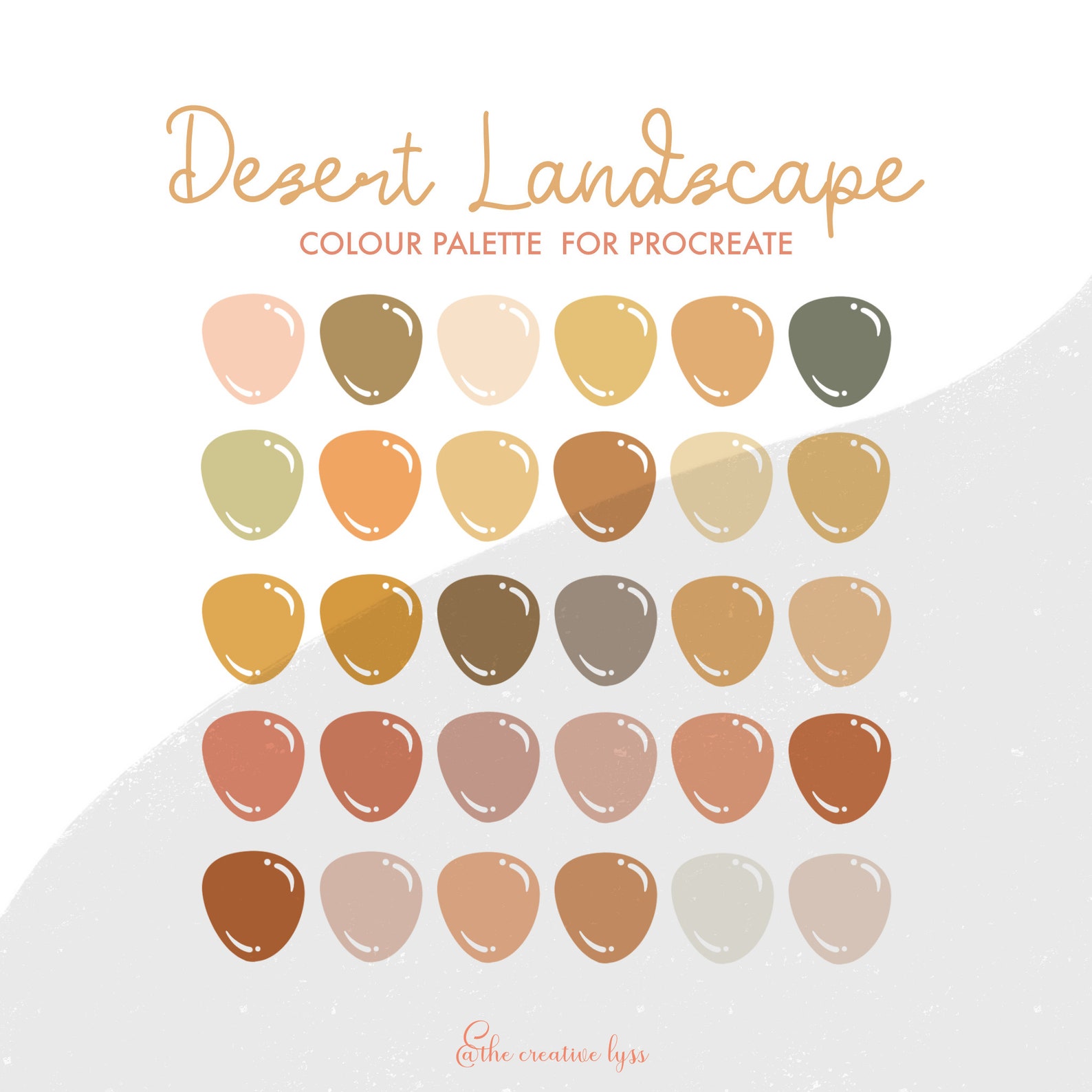 Desert Landscape Colour Palette for Procreate 30 - Etsy