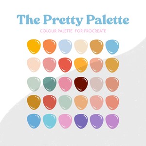 The Pretty Palette Colour Palette for Procreate | 30 colours/swatches