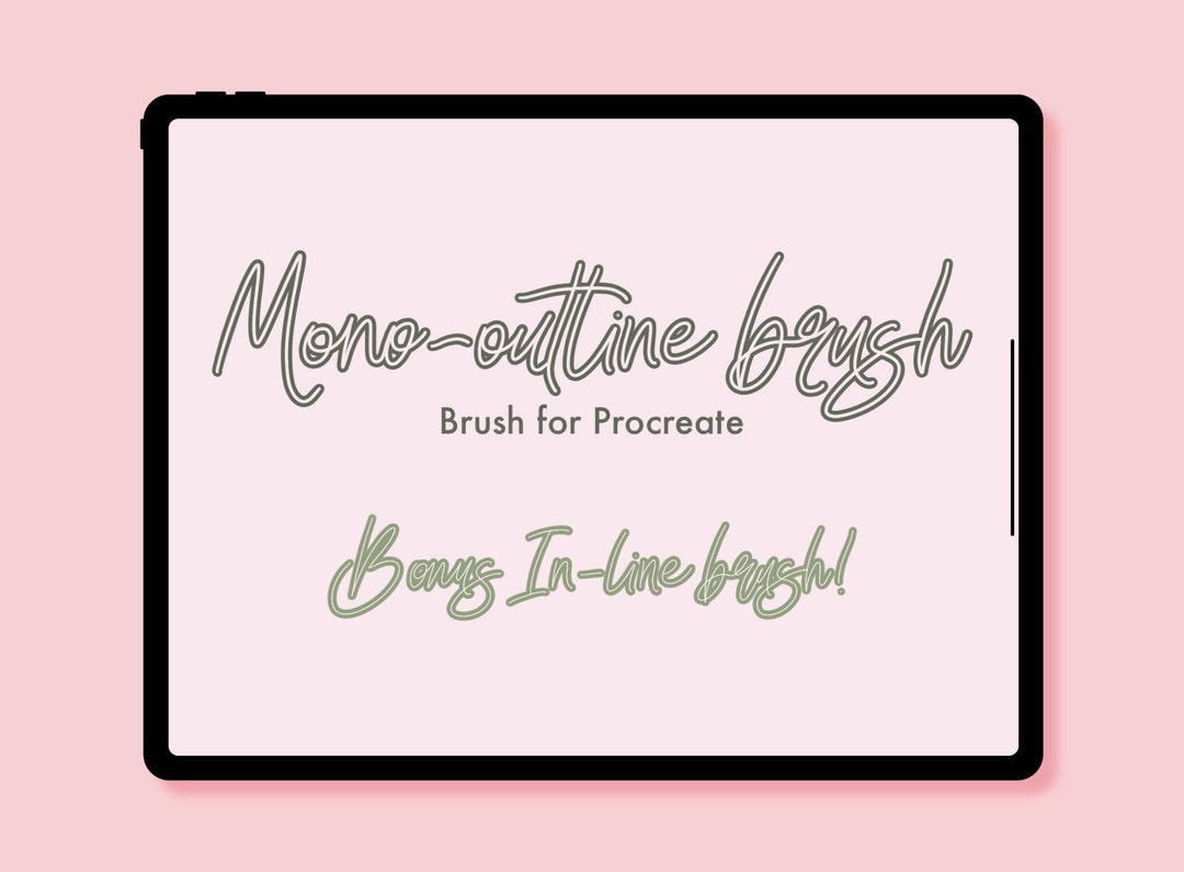 Mono-outline Brush for Procreate *bonus* In-line Brush | Digital ...