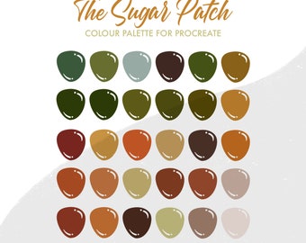 The Sugar Patch Autumn Colour Palette for Procreate | 30 colours/swatches