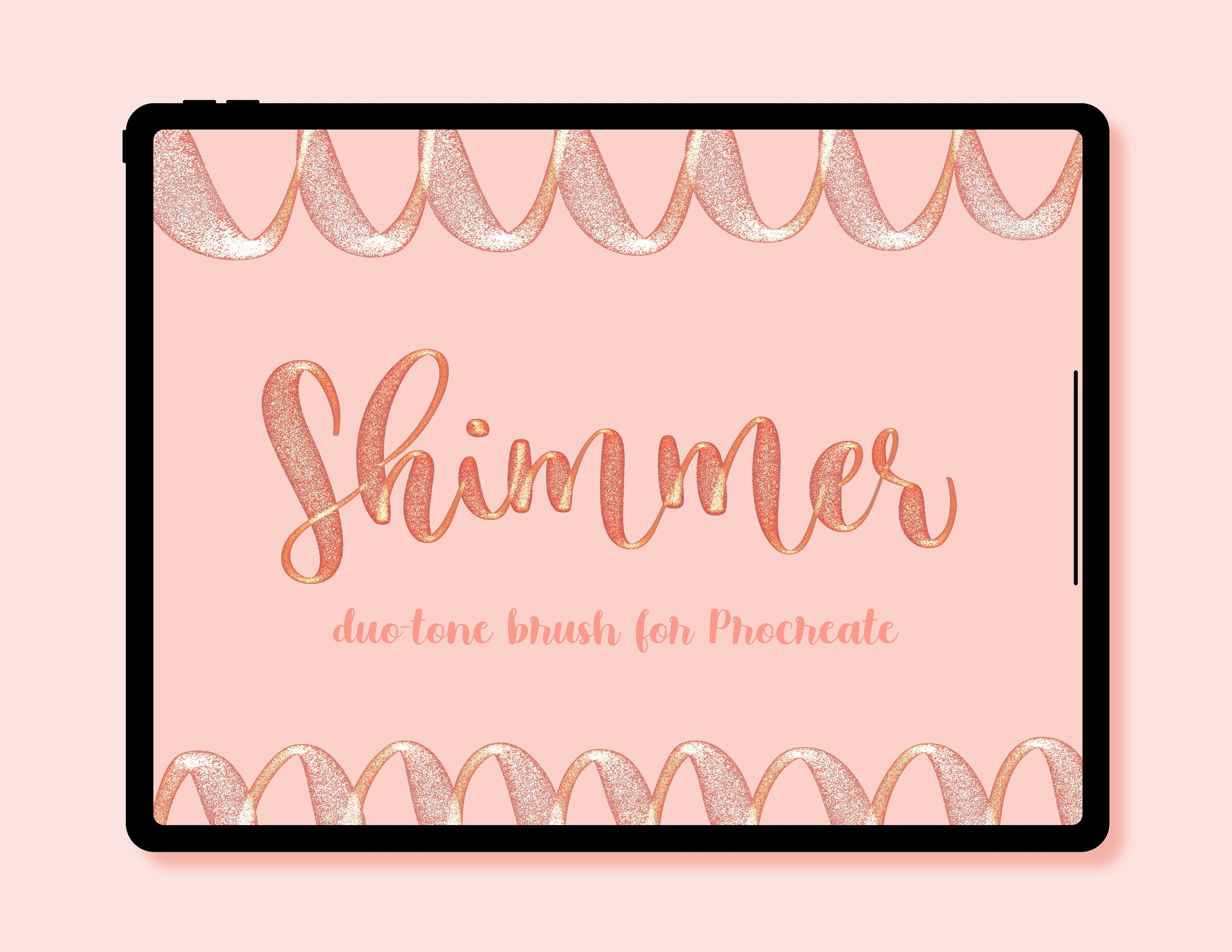 Shimmer Brush for Procreate – Glitter Glow Lettering Brush with Color Shift Effects