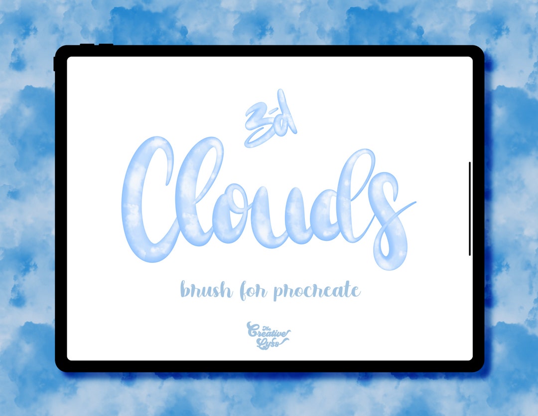 3D Clouds Brush for Procreate | Cute Clouds/sky Brush/texture ...