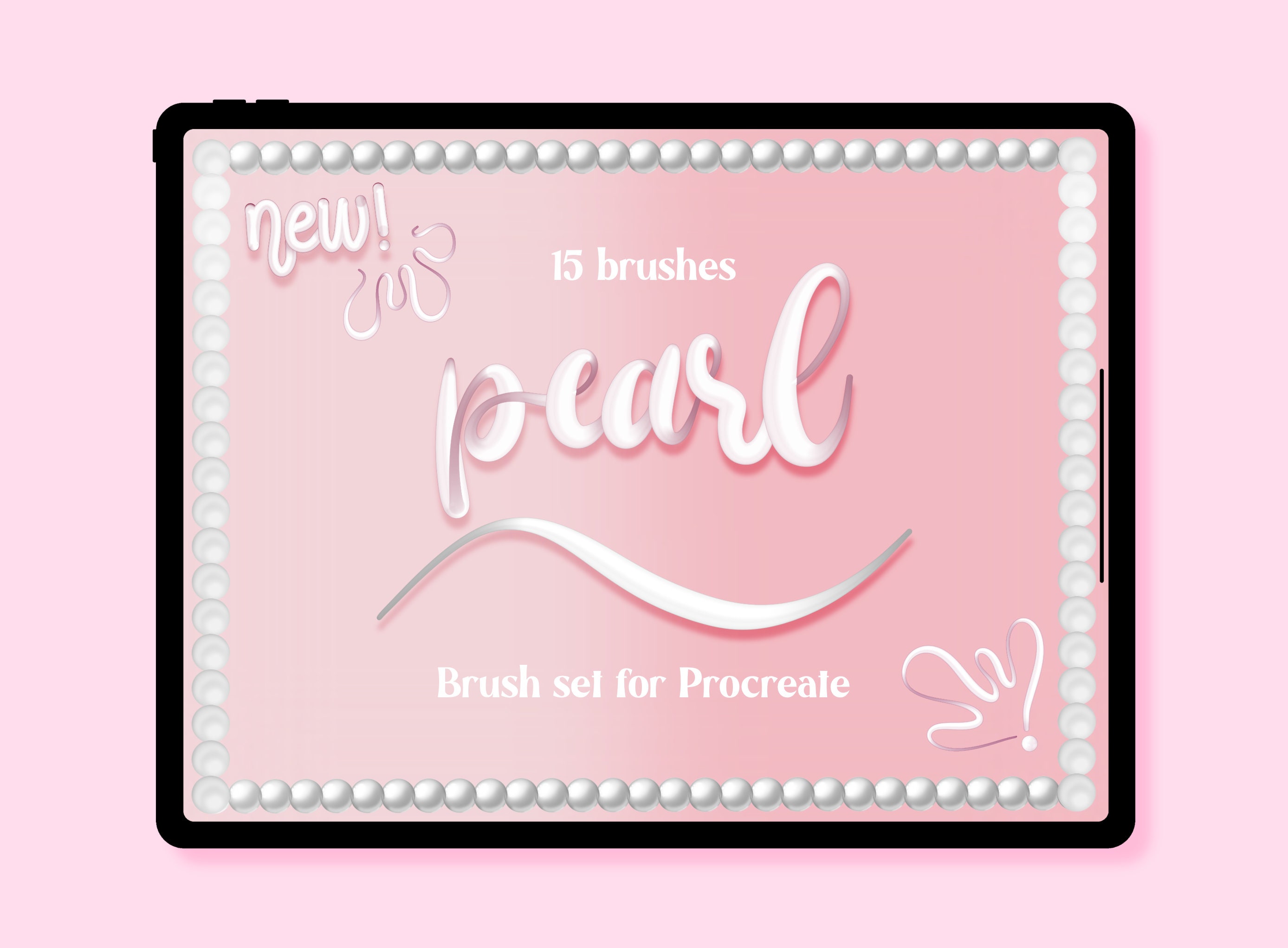 Pearl Brush Set for Procreate 15 Brushes Pearl Strands and Brushes