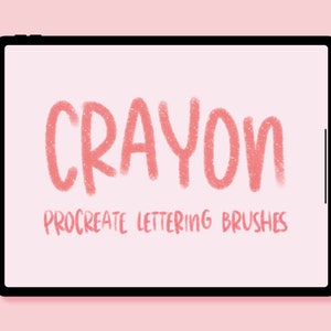 Buntstift Pinsel für Procreate | 2 Bürsten | Crayon Lettering Pinsel | kreativer Procreate Pinsel | Strukturiert