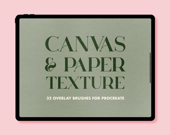 Canvas and Paper Textured Overlay Brushes for Procreate