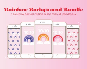 Rainbow Backgrounds | Red, Pink, Orange, Blue | digital assets, backgrounds/wallpaper, iPhone backgrounds