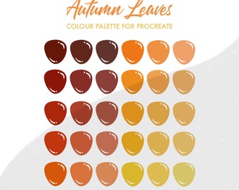 Autumn Leaves Colour Palette for Procreate | 30 colours/swatches