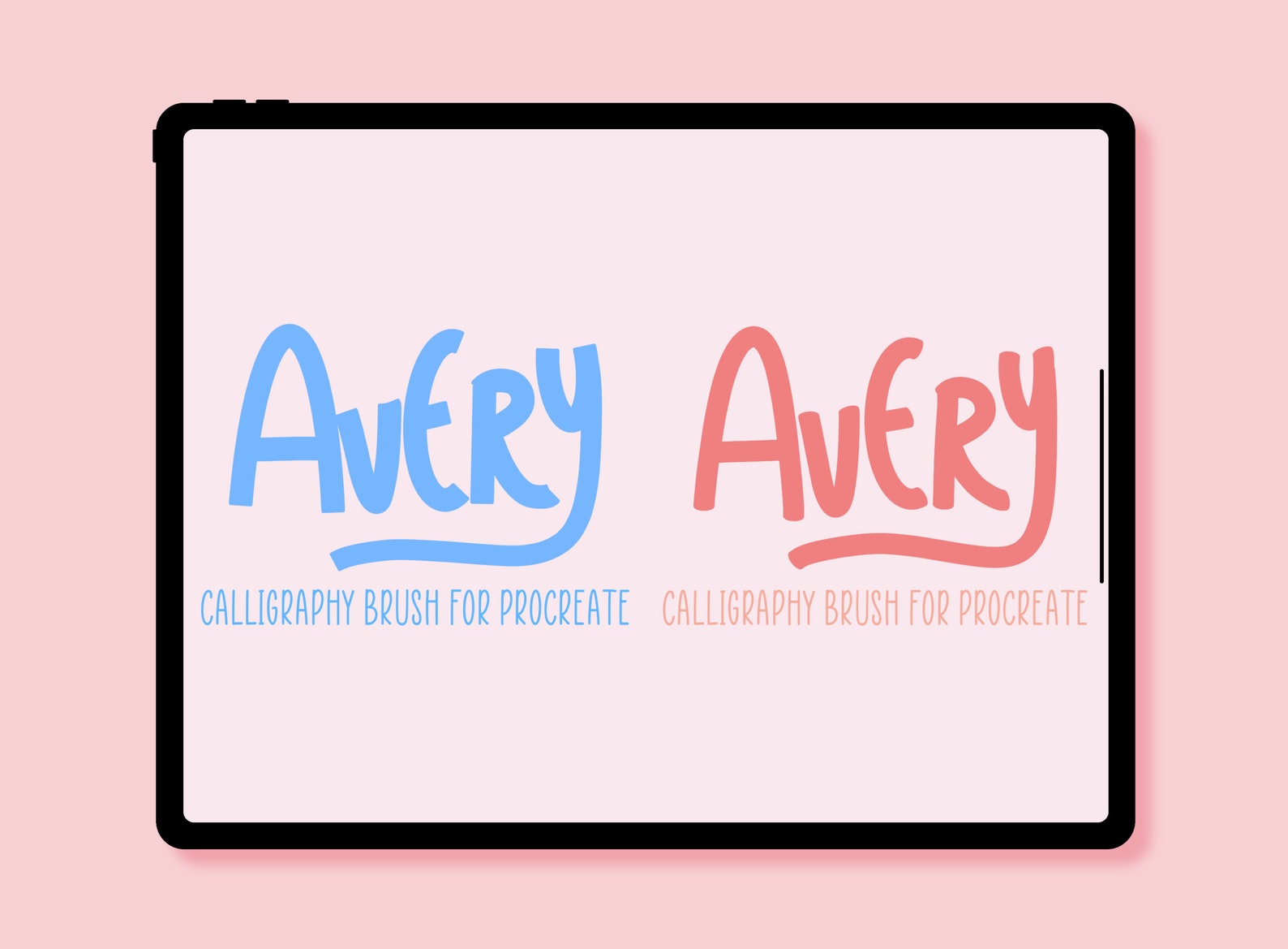 Avery Calligraphy Brushes for Procreate Boxy and Uniformly Sized Brush
