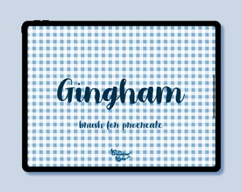 Pincel de algodão para Procreate | Pincel/textura para impressão em tecido | Textura xadrez | Pincel Procriar