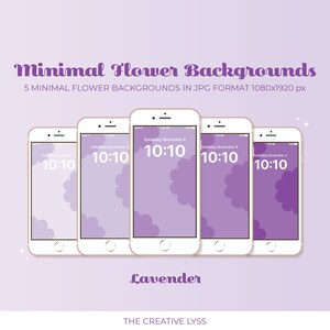 Minimal Flower Backgrounds | Purple, Lavender | digital assets, backgrounds/wallpaper, iPhone backgrounds