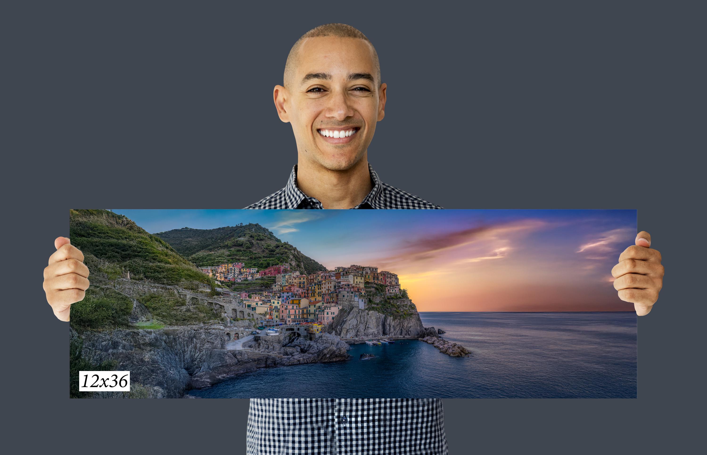 Manarola Canvas taly Wall Art Cnque Terre Park Ocean Prnt Sea Décor