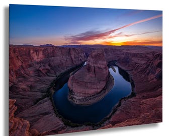 Horseshoe Bend Sunset Wall Art – Arizona Canyon Southwest Landscape  Home Decor