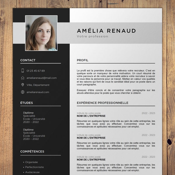 Cover Letter Template for Libreoffice Etsy