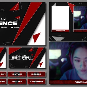 Stream Pack / Animated Stream Package / Overlays / Twitch Assets &quot;FRACTAL&quot;