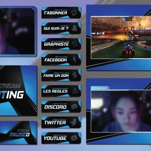 Stream Pack / Stream Package / Overlays / Twitch Assets &quot;WAVY&quot;