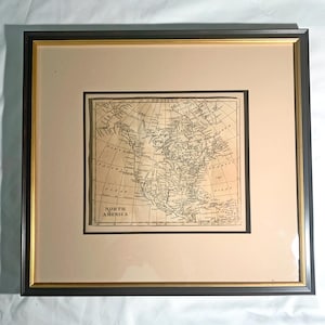 Early Map Cartography of North America c.1790 - 1810 Framed with Archival Framing