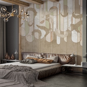 Art Deco Geometric Wallpaper: Mid Century Modern Wall Mural