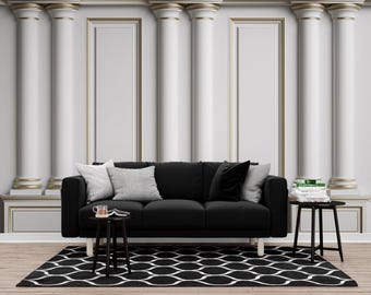Ancient Greek Columns Wallpaper Mural: 3D Effect Roman Decor