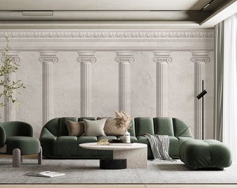 Ancient Greek Column Wallpaper - Removable Mural, Custom Size