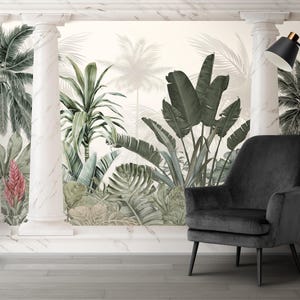 Ancient Greek Wallpaper Ancient Roman Columns Botanical Forest Mural Easy Removable Landscape Wall Mural Tropical Custom Size Arches Mural
