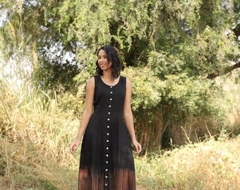 chinese dress ladies Charu Wool Button Maxi Dress