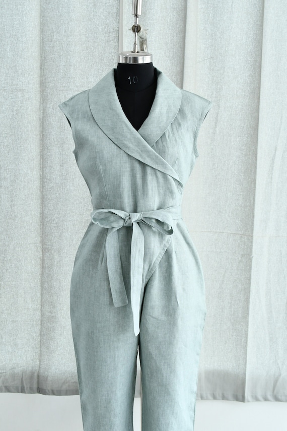 Casual Print Bandage Turn-back Collar Loose Rompers Casual Print Bandage Turn-back Collar Loose Rompers