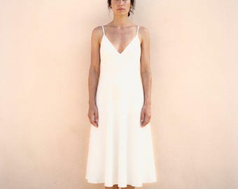 Strappy Linen Sundress in White | 100% Linen Dress for Women, Handmade Made to Order, Plus Size