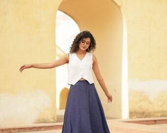 スカート L'Appartement Linen Canvas Long Skirt 38 スカート L'Appartement Linen Canvas Long Skirt 38 スカート L