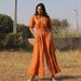 Orange Linen Jumpsuit, Boho Romper With Pockets, Loose Summer Palazzo Dress, Plus Size Wide Pants, Petite Clothing, Terracotta Red Overall 