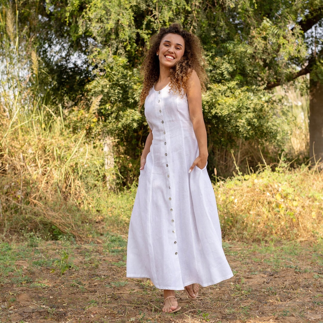 Summer Wedding Cotton Wedding Guest Dresses Sexy Open Back White