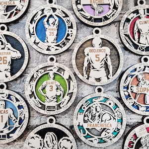 Personalized Athlete Sports Ornaments - Perfect for Sports Fans