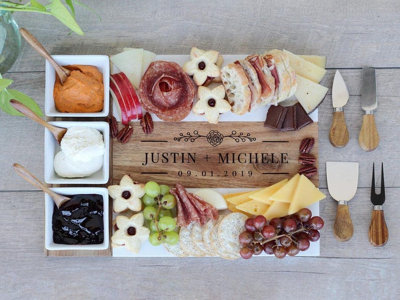 Marble Acacia Charcuterie 11-piece Board Set - Etsy
