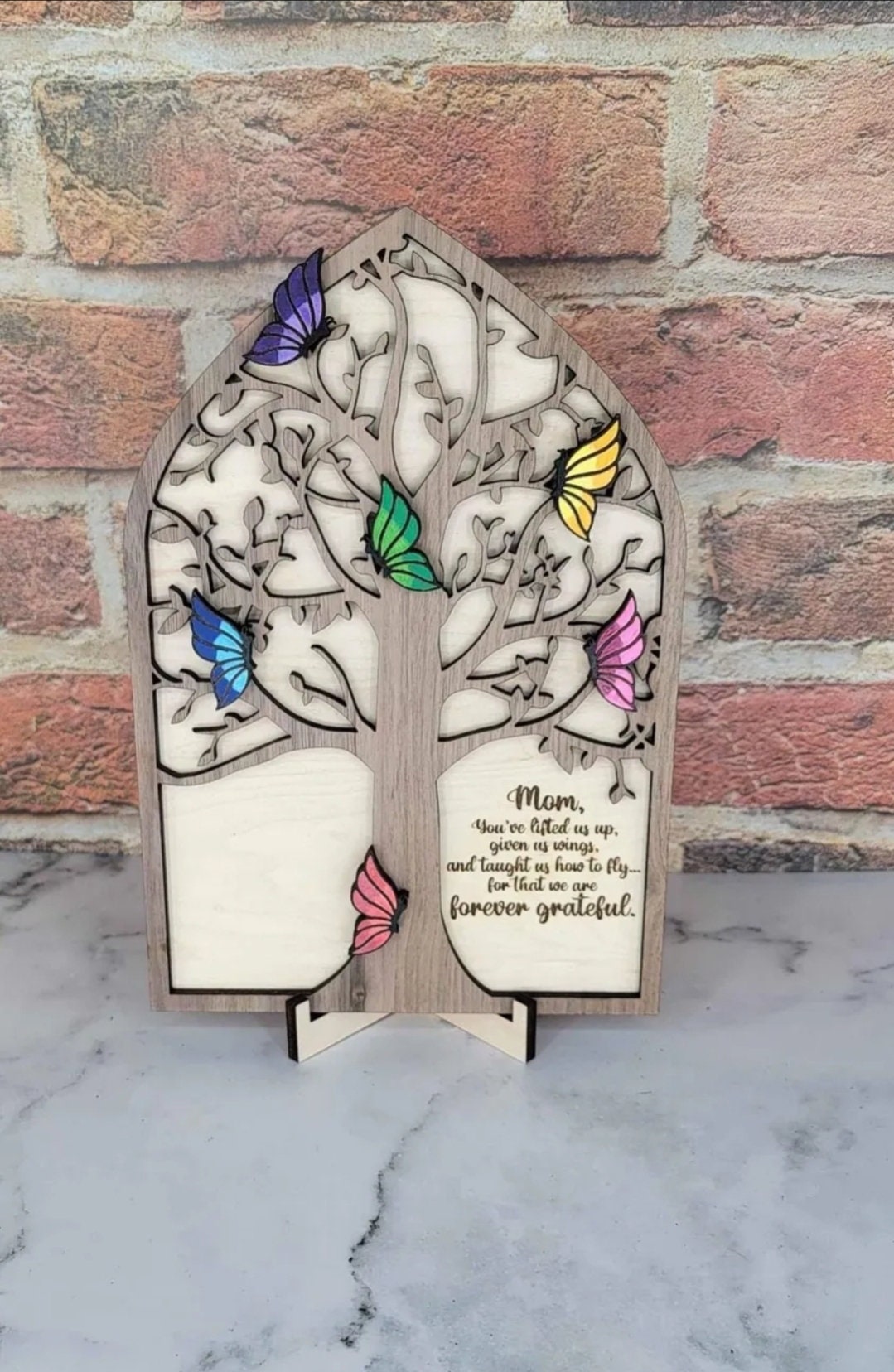 Personalized Butterfly Family Tree Sign | Grandkids Names Gift for ...