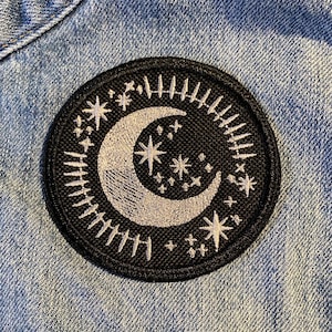 Himmlischer Mond gestickter Aufnäher