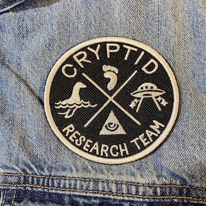 Sasquatch, Nessie, Mothman, Oh My! Cryptid Research Team Patch
