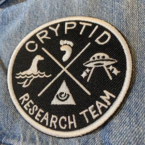 Sasquatch, Nessie, Mothman, Oh My! Cryptid Research Team Patch image 4