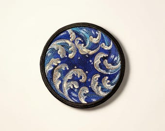 Ocean Waves Embroidered Patch, Coastal Surf Style, Iron On Sew On Jacket Apparel