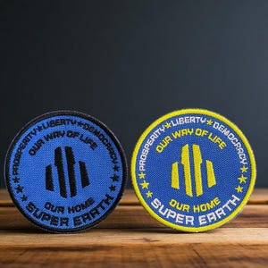 Democracy Star Emblem Patch – Iron On, Sew On, or Hook Backing – 2 Color Choices – 3.53" Morale Patch for Jackets, Bags, Gear