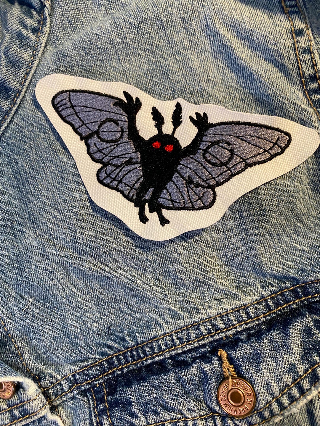 Mothman Embroidered Patch – Cryptid Folklore Iron on / Sew On - Etsy