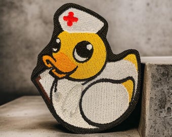 Broderad lapp med sjuksköterskeducka – Medicinsk gåva, Stryk-på/Sy-på