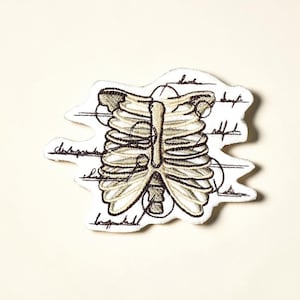 Ribcage Embroidered Patch Anatomical Gothic